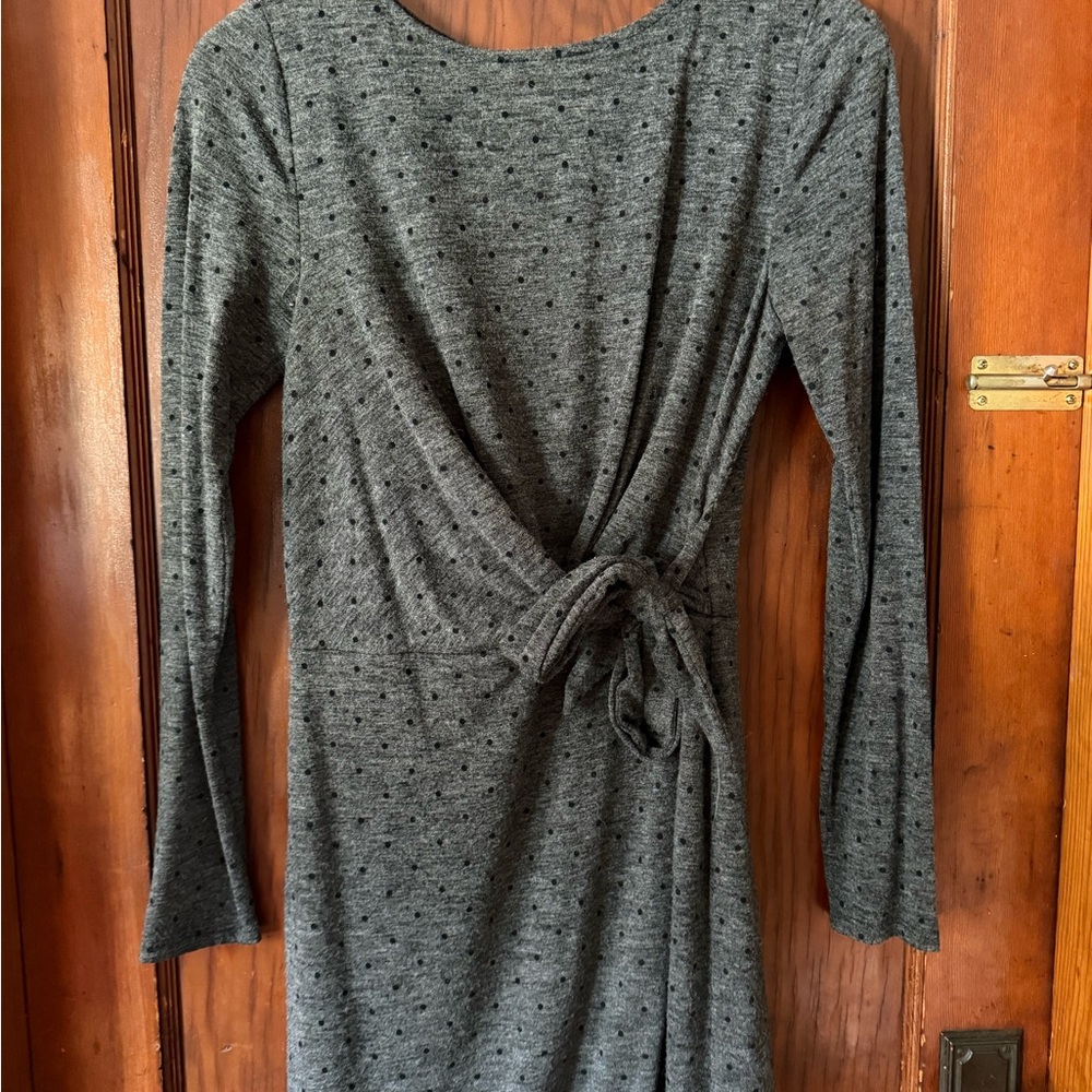 Gray Long-Sleeve LOFT Dress